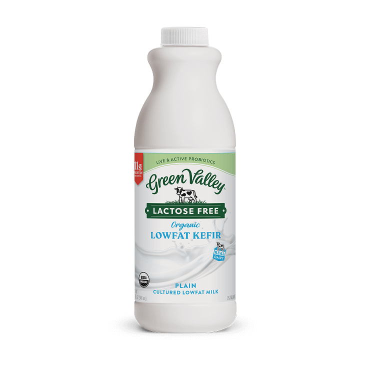 Organic Lactose-Free Plain Kefir – Lowfat