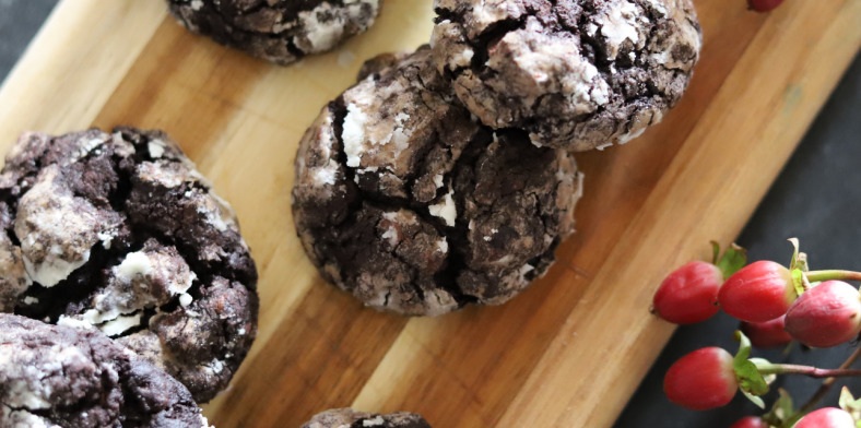 Double Chocolate Cracked Cookies