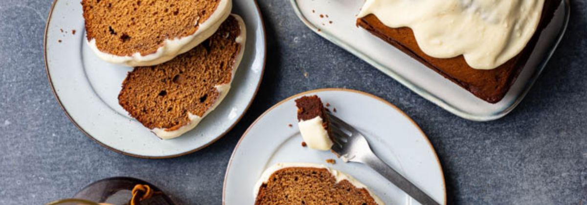 Cream Cheese Frosted Gingerbread Loaf Cake
