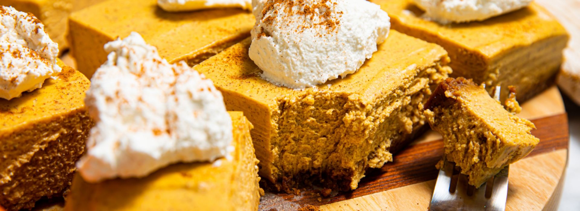 Pumpkin Chai Cheesecake Bars