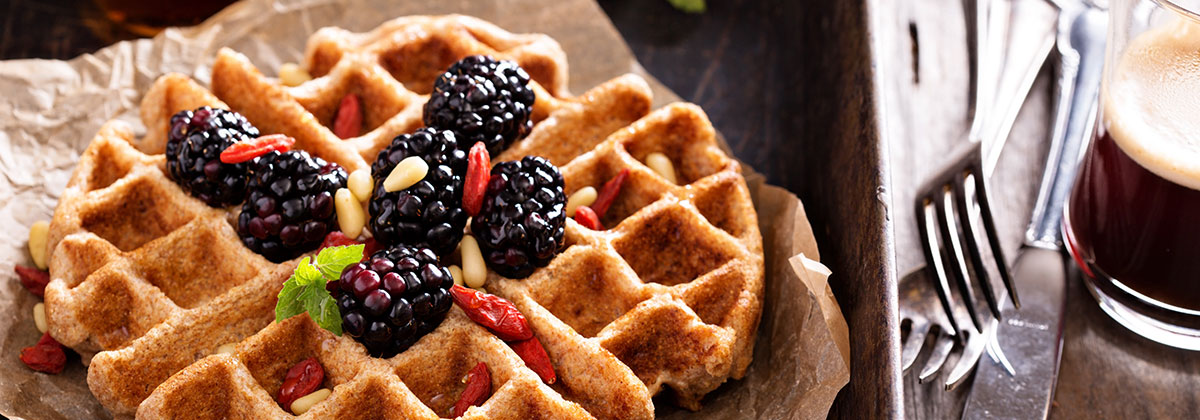 waffle with berries
