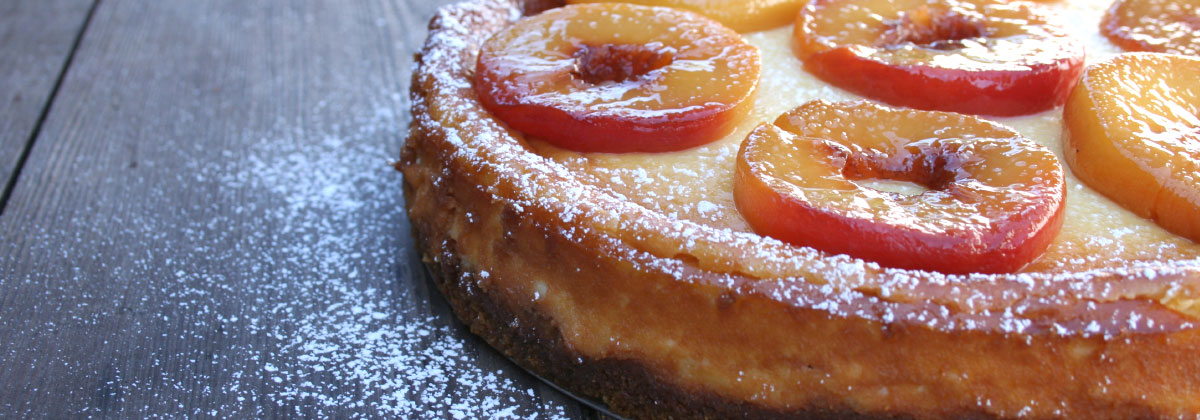 Roasted Peach Cheesecake