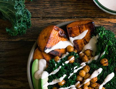 Sweet Potato Bowl with Yogurt Tahini Sauce
