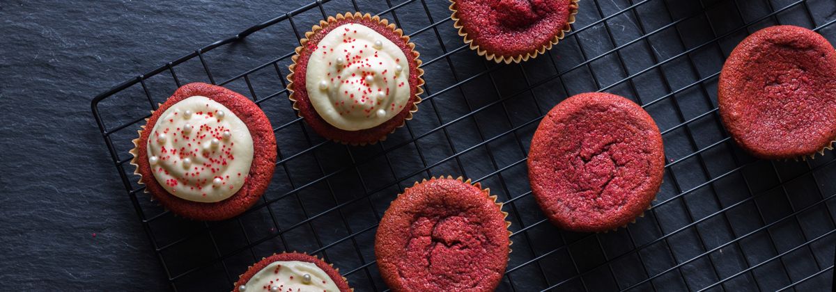 Red Velvet Cupcakes with Cream Cheese Frosting